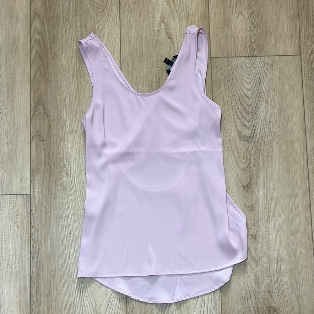 Express Open Cross Back Tank Pink Silky Feel